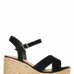 Soda Beauty Espadrille Jute Rope Platform Clog, Womens Ankle Strap Sandal New