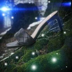 Bamboo Always42 Woven High Heel Mule - Women Basket Braided Weaved Slip On Slippers