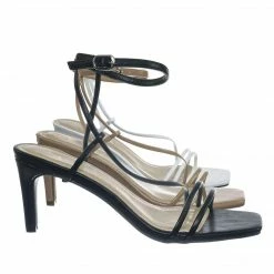 Anne Michelle New Always01 Square Open Toe Thin Strap Sandal - Women Spaghetti Strap Shoes