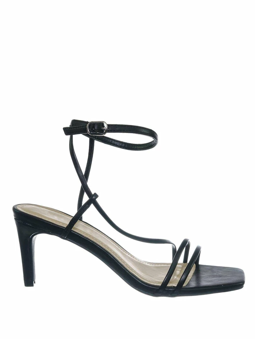 Anne Michelle New Always01 Square Open Toe Thin Strap Sandal - Women Spaghetti Strap Shoes