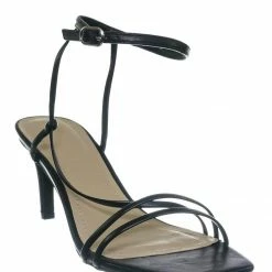 Anne Michelle New Always01 Square Open Toe Thin Strap Sandal - Women Spaghetti Strap Shoes