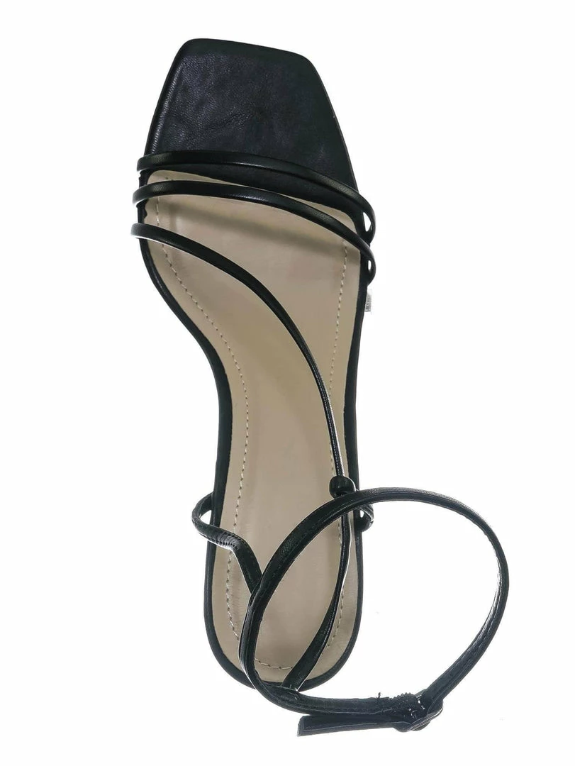 Anne Michelle New Always01 Square Open Toe Thin Strap Sandal - Women Spaghetti Strap Shoes