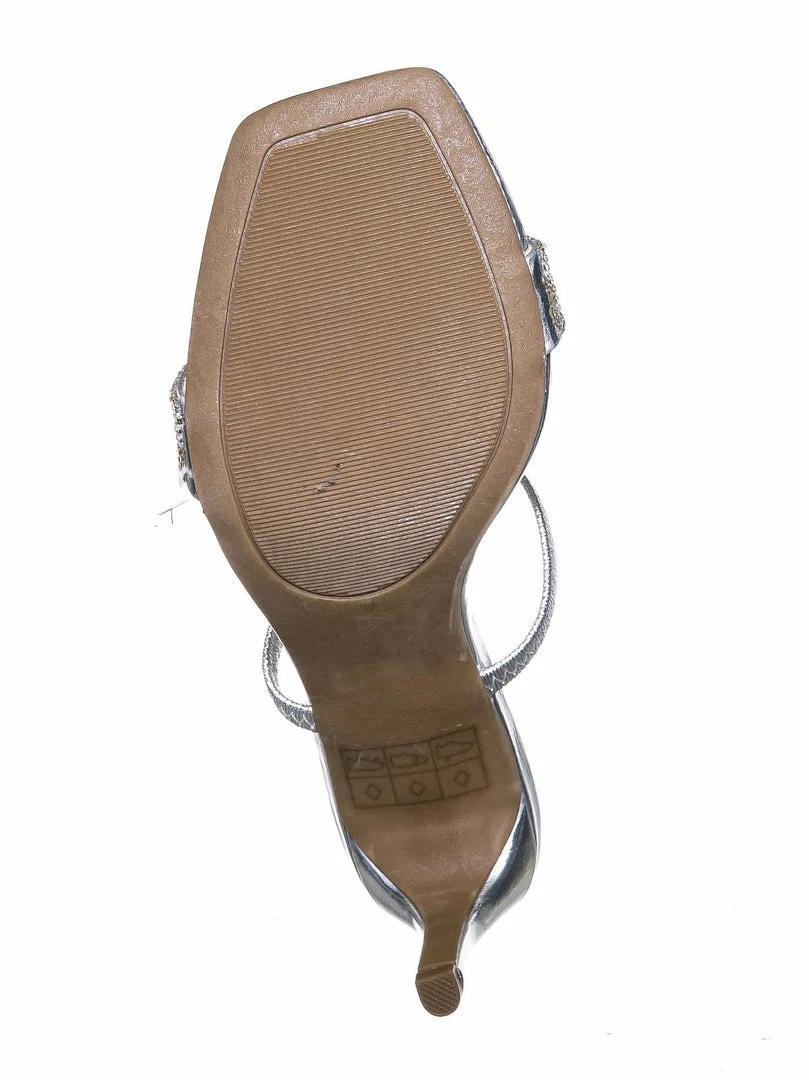 Anne Michelle Always13 Square Open Toe Rhinestone Sandal - Women Evening Slip On Mule