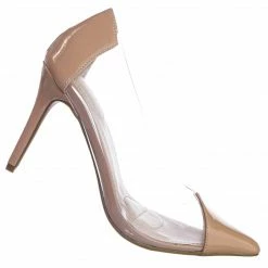 Anne Michelle Carnation37 Lucite Clear Pointed Toe Pump - Women Neon Transparent Dress Heels New