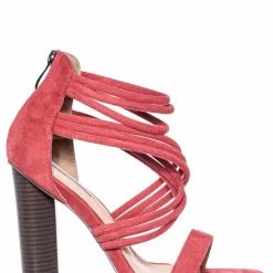 Anne Michelle Connie16 High Stack Block Heel Strappy Sandal - Womens Open Toe Dress Shoes New