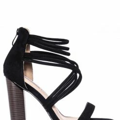 Anne Michelle Connie16 High Stack Block Heel Strappy Sandal - Womens Open Toe Dress Shoes New