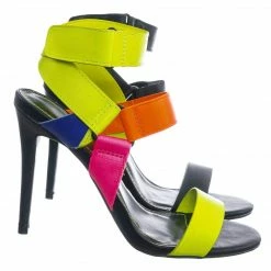 Anne Michelle Dashing32 Sporty Color Block Sandal - Women Hook And Loop Gladiator Straps New