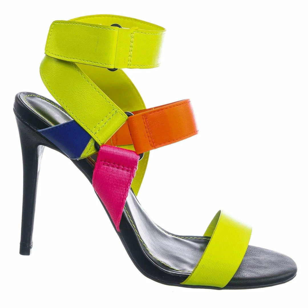 Anne Michelle Dashing32 Sporty Color Block Sandal - Women Hook And Loop Gladiator Straps New