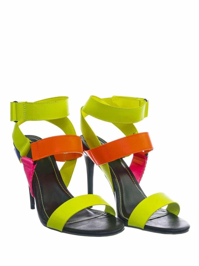Anne Michelle Dashing32 Sporty Color Block Sandal - Women Hook And Loop Gladiator Straps New