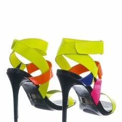 Anne Michelle Dashing32 Sporty Color Block Sandal - Women Hook And Loop Gladiator Straps New