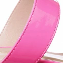 Anne Michelle Exception01 Pointed Toe Mule Sandal Slipper W Clear Transparent Lucite Strap New