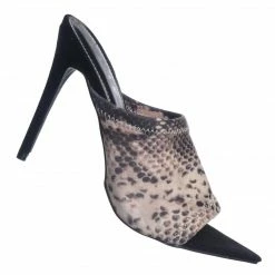 Anne Michelle New Exception25 Pointed Peep Toe Mule - Women Slide Slipper High Heel Slippers