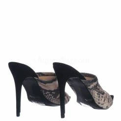 Anne Michelle New Exception25 Pointed Peep Toe Mule - Women Slide Slipper High Heel Slippers