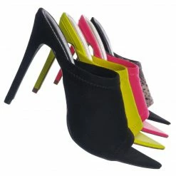 Anne Michelle New Exception25 Pointed Peep Toe Mule - Women Slide Slipper High Heel Slippers