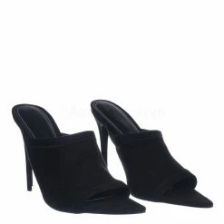 Anne Michelle New Exception25 Pointed Peep Toe Mule - Women Slide Slipper High Heel Slippers