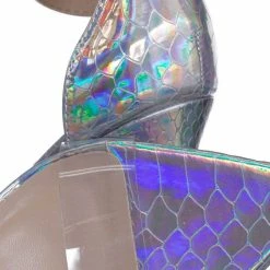 Anne Michelle Exception28 Lucite Clear High Heel Sandal - Pointed Open Toe Ankle Strap Shoe