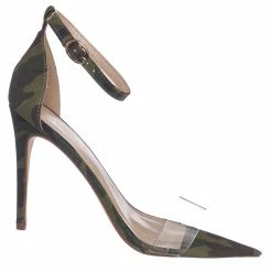 Anne Michelle Exception28 Lucite Clear High Heel Sandal - Pointed Open Toe Ankle Strap Shoe