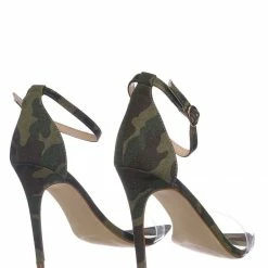 Anne Michelle Exception28 Lucite Clear High Heel Sandal - Pointed Open Toe Ankle Strap Shoe