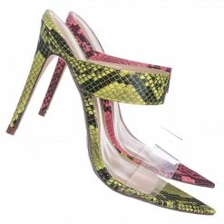 Anne Michelle New Exception31 Lucite Clear Pointed Toe Mule - Women Slide Open Toe Sandal