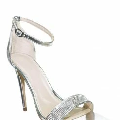 Anne Michelle New Exception48 Rhinestone Crystal Pointy Open Toe Sandal - Women Evening Dress Shoe