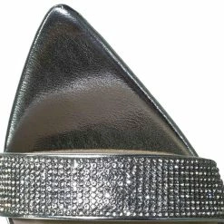 Anne Michelle New Exception48 Rhinestone Crystal Pointy Open Toe Sandal - Women Evening Dress Shoe