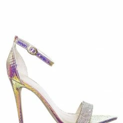 Anne Michelle New Exception48 Rhinestone Crystal Pointy Open Toe Sandal - Women Evening Dress Shoe