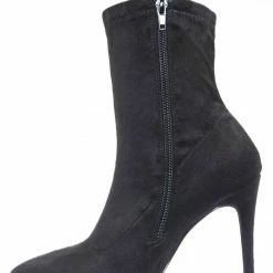 Anne Michelle Hibiscus63 High Heel Stiletto Sock Bootie - Stretched Pointed Cloesd Toe New