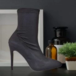 Anne Michelle Hibiscus63 High Heel Stiletto Sock Bootie - Stretched Pointed Cloesd Toe New