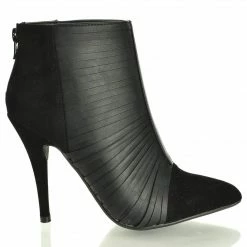 New Lonestar19 By Anne Michelle, Splicing Cut Out Pointy Toe Stiletto Heel Bootie Sandal