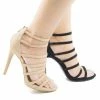 Newbee44M By Anne Michelle, Open Toe Multi Strap Stiletto High Heel Sandal