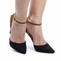 New Riseup21V By Anne Michelle, Multi D'Orsay Buckle Ankle Cuff Stiletto Heel Pumps