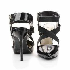 New Steppup09 By Anne Michelle, Pointy Toe Elastic Criss Cross Stiletto Dress Heel Pumps