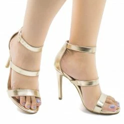 New Sugarlove65M By Anne Michelle, Classic Strappy Open Toe Stiletto Heel Sandals