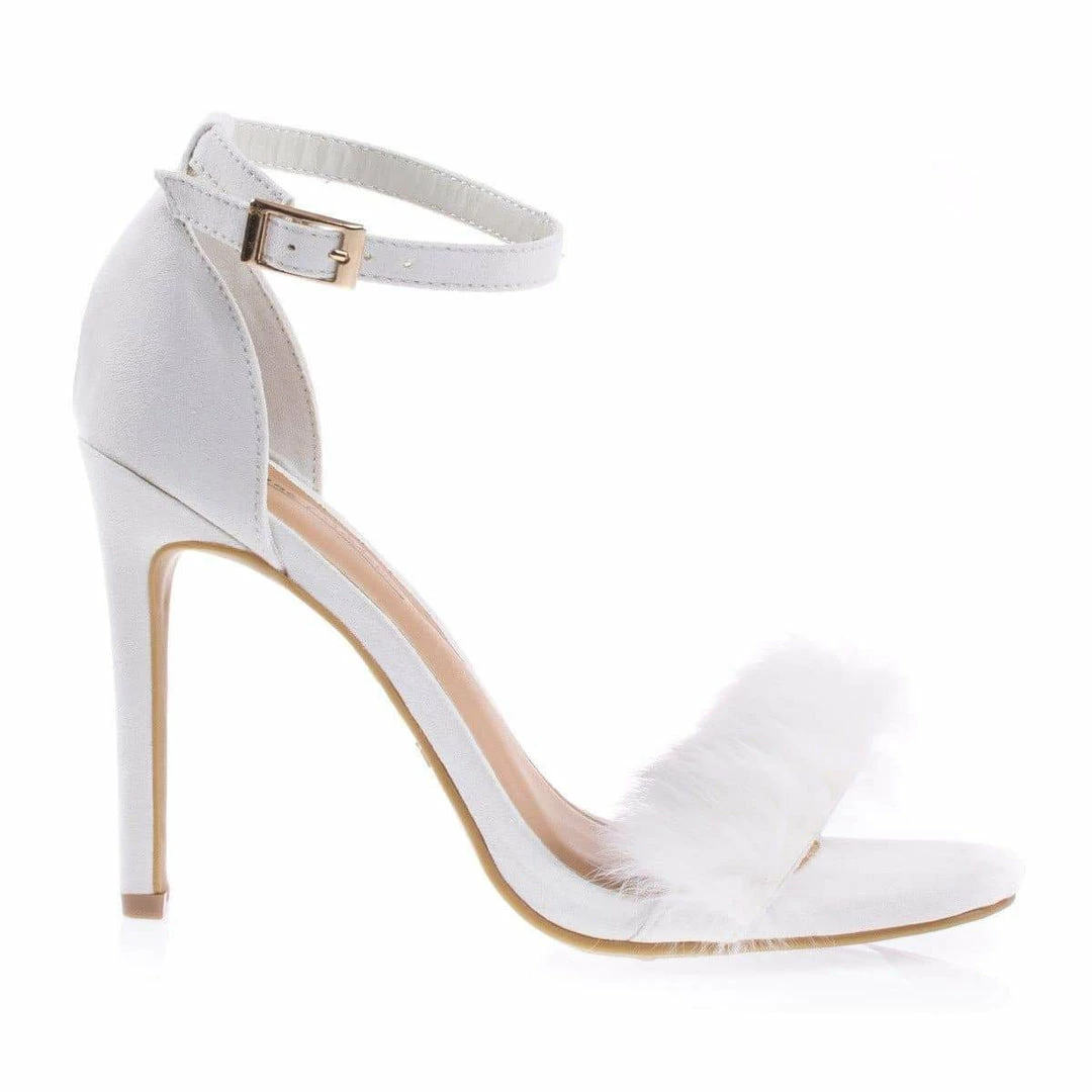 Truelove39M By Anne Michelle Fluffy Faux Feathery Fur High Heel Sandal New