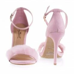 Truelove39M By Anne Michelle Fluffy Faux Feathery Fur High Heel Sandal New