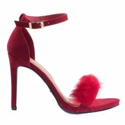 Truelove39M By Anne Michelle Fluffy Faux Feathery Fur High Heel Sandal New
