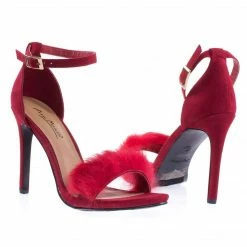 Truelove39M By Anne Michelle Fluffy Faux Feathery Fur High Heel Sandal New