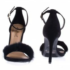 Truelove39M By Anne Michelle Fluffy Faux Feathery Fur High Heel Sandal New