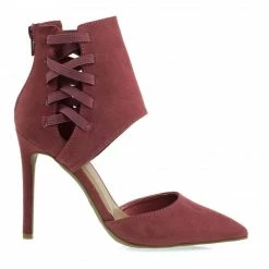 Anne Michelle New Worship37s Pointy Toe Pump W Ankle Height Cuff W Elastic Strap D'Orsay Cut