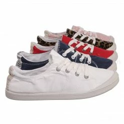 Aquapillar Comfort01 Vintage Flexible Rubber Sneaker - Women Canvas Comfort Bendable Shoes New