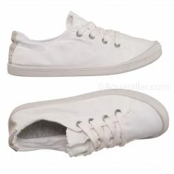 Aquapillar Comfort01 Vintage Flexible Rubber Sneaker - Women Canvas Comfort Bendable Shoes New