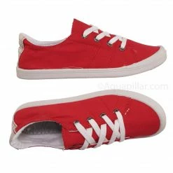 Aquapillar Comfort01 Vintage Flexible Rubber Sneaker - Women Canvas Comfort Bendable Shoes New