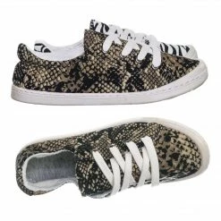 Aquapillar Comfort01 Vintage Flexible Rubber Sneaker - Women Canvas Comfort Bendable Shoes New