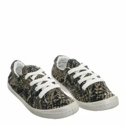 Aquapillar Comfort01 Vintage Flexible Rubber Sneaker - Women Canvas Comfort Bendable Shoes New