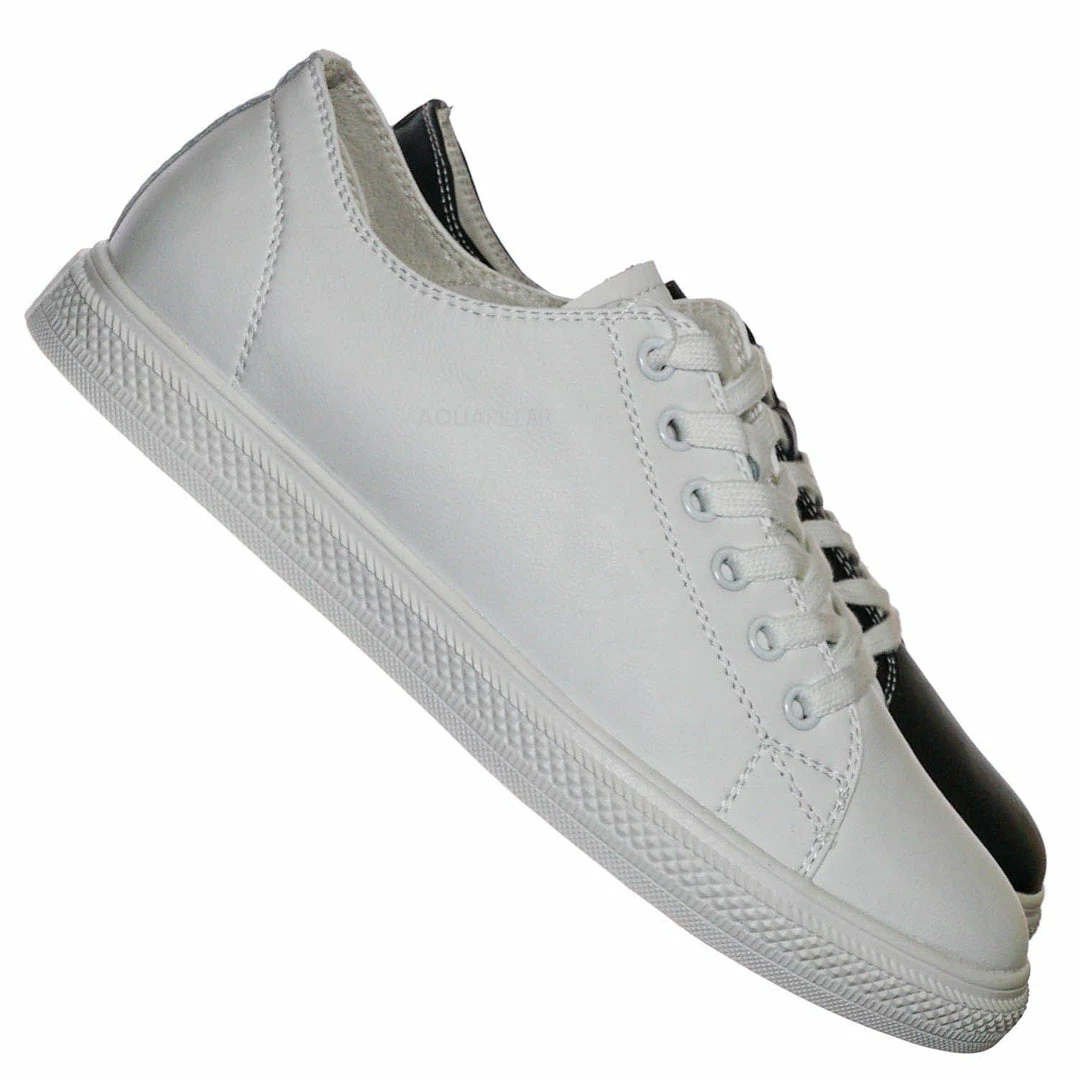 Aquapillar Constant3 Leather Fashion Lace Up Sneaker - Unisex Low Top Vulcanized Shoe