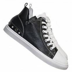 Aquapillar New Constant5 Leather Rhinestone Fashion Sneakers - Womens Casual High Top Shoes