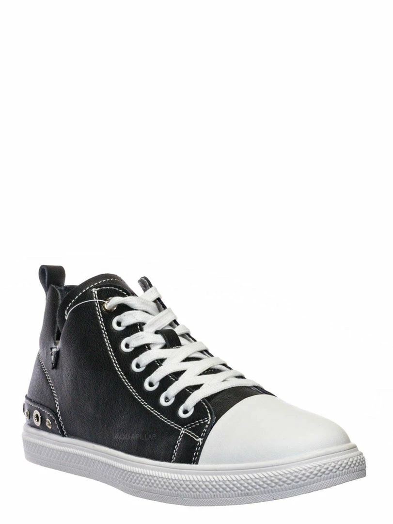 Aquapillar New Constant5 Leather Rhinestone Fashion Sneakers - Womens Casual High Top Shoes