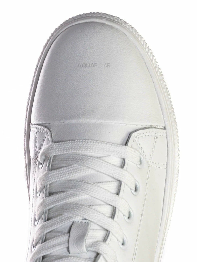 Aquapillar New Constant5 Leather Rhinestone Fashion Sneakers - Womens Casual High Top Shoes