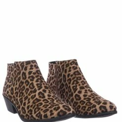 Aquapillar New Mug Western Low Chunky Block Heel Bootie - Women Ankle Boots W Stack Heel