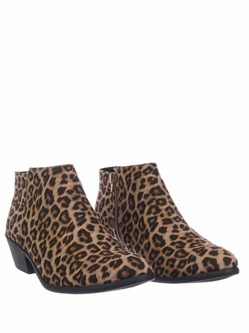 Aquapillar New Mug Western Low Chunky Block Heel Bootie - Women Ankle Boots W Stack Heel